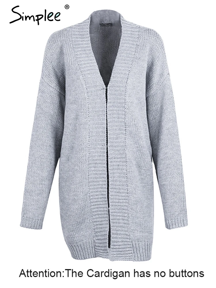 Женский длинный вязаный кардиган Simplee Теплый жакет на каждый день мягкий