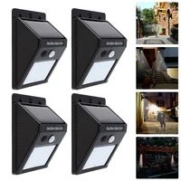 waterproof led solar light 20 leds rechargeable solar power wall lamp with pir motion sensor for outdoor garden yard driveway
