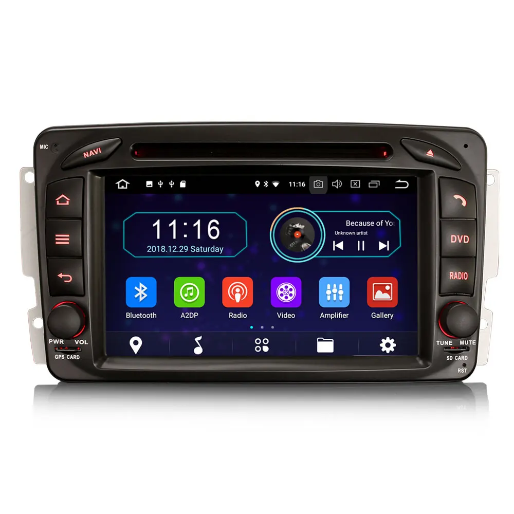 Erisin ES3963C авто 7 'ƈ Din Android 8 1 Автомобильный DVD плеер для Mercedes C/clk класс W203 W209 Вито