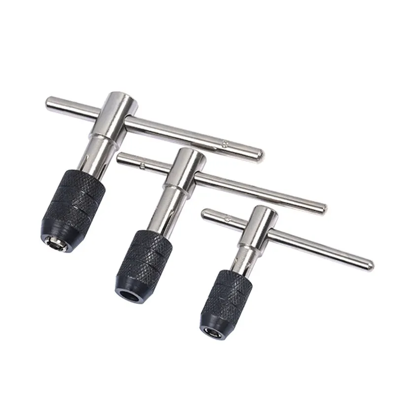 

T Type Manual Machine Faucet Spanner Screw Thread Taps Reamer M3-M6 / M5-M8 / M6-M12 Screw Tap Holder Hand Tool