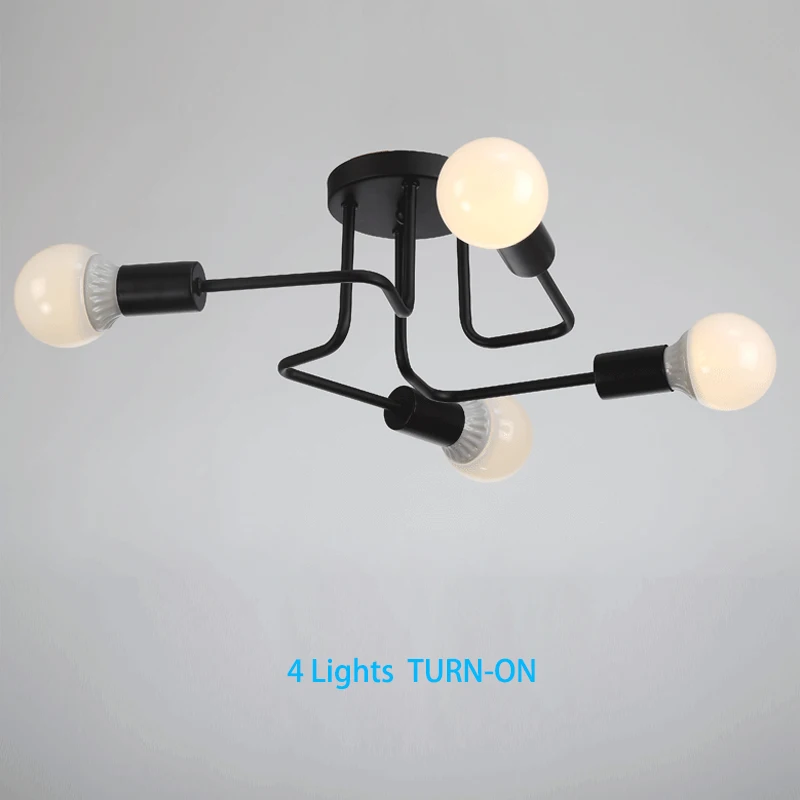 Фойе столовая Ресторан Iron ARM ретро промышленного Лофт потолочный светильник