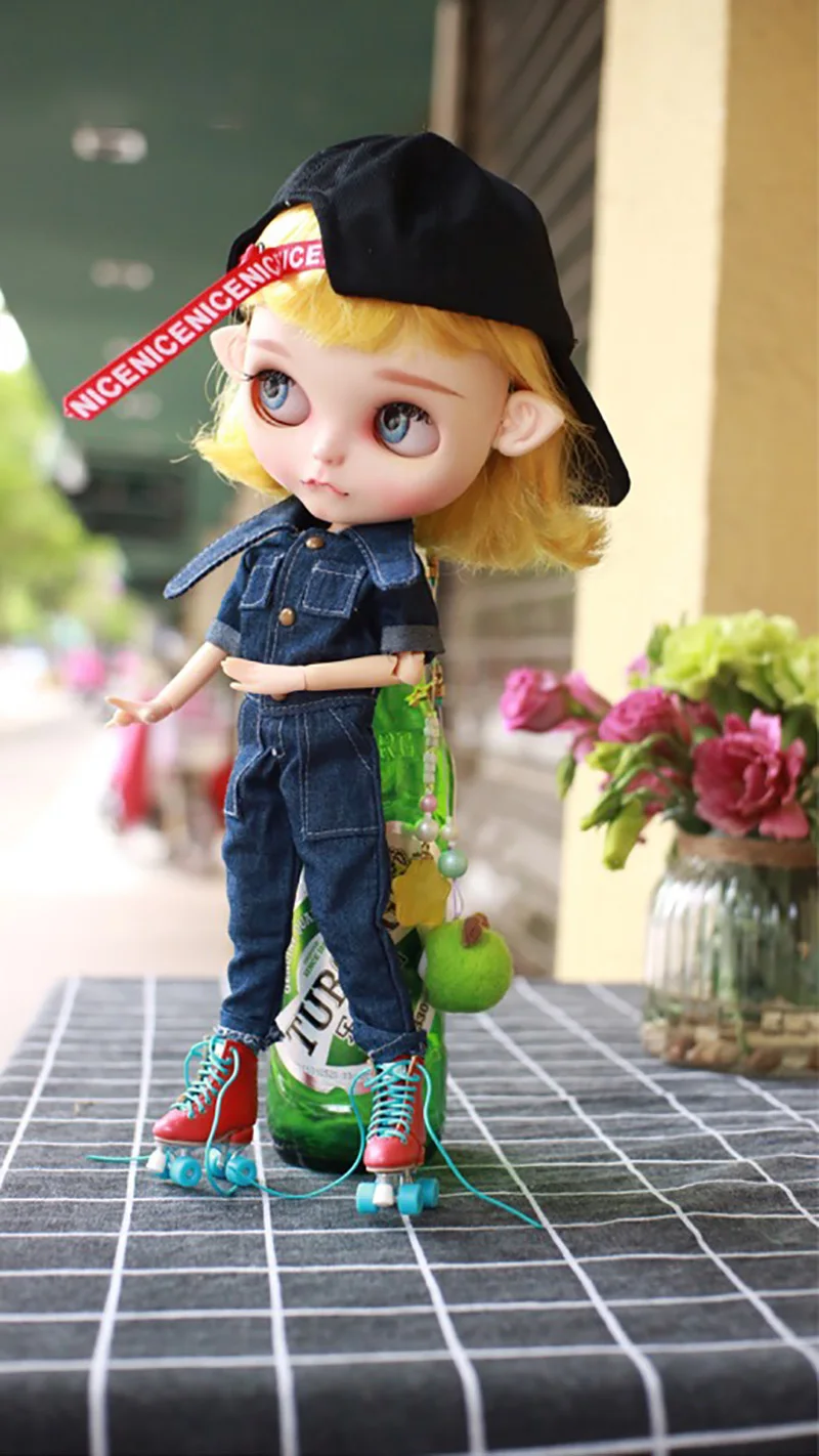 1 шт. Модный комбинезон Blyth тигровый одежда джинсовый брючный с сиамским принтом