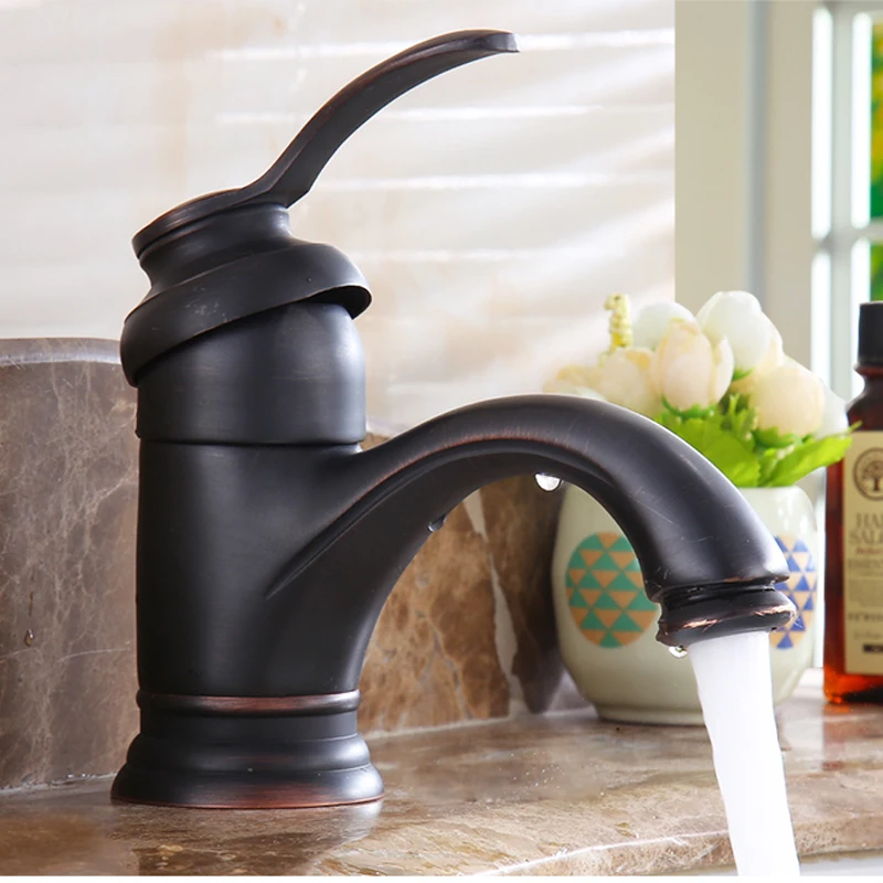 Твердый латунный Смеситель для ванной комнаты кран раковины смеситель масло