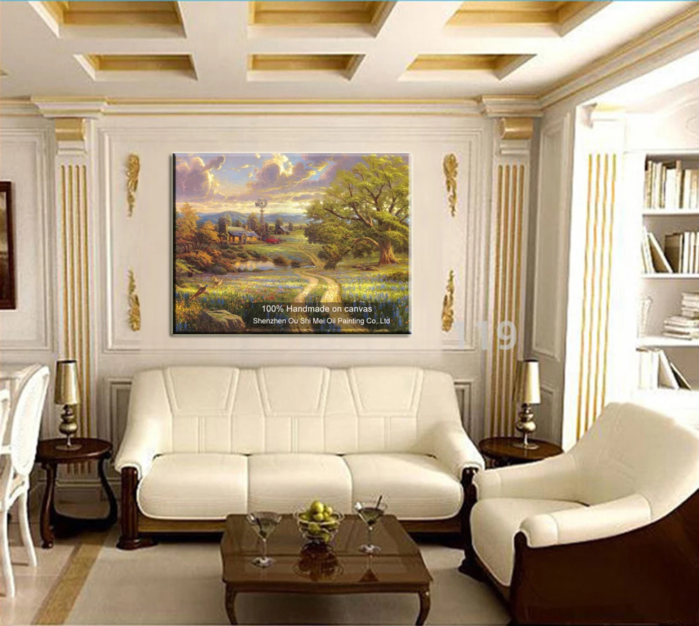 Высококачественная ручная роспись пейзаж Томаса картина маслом на холсте