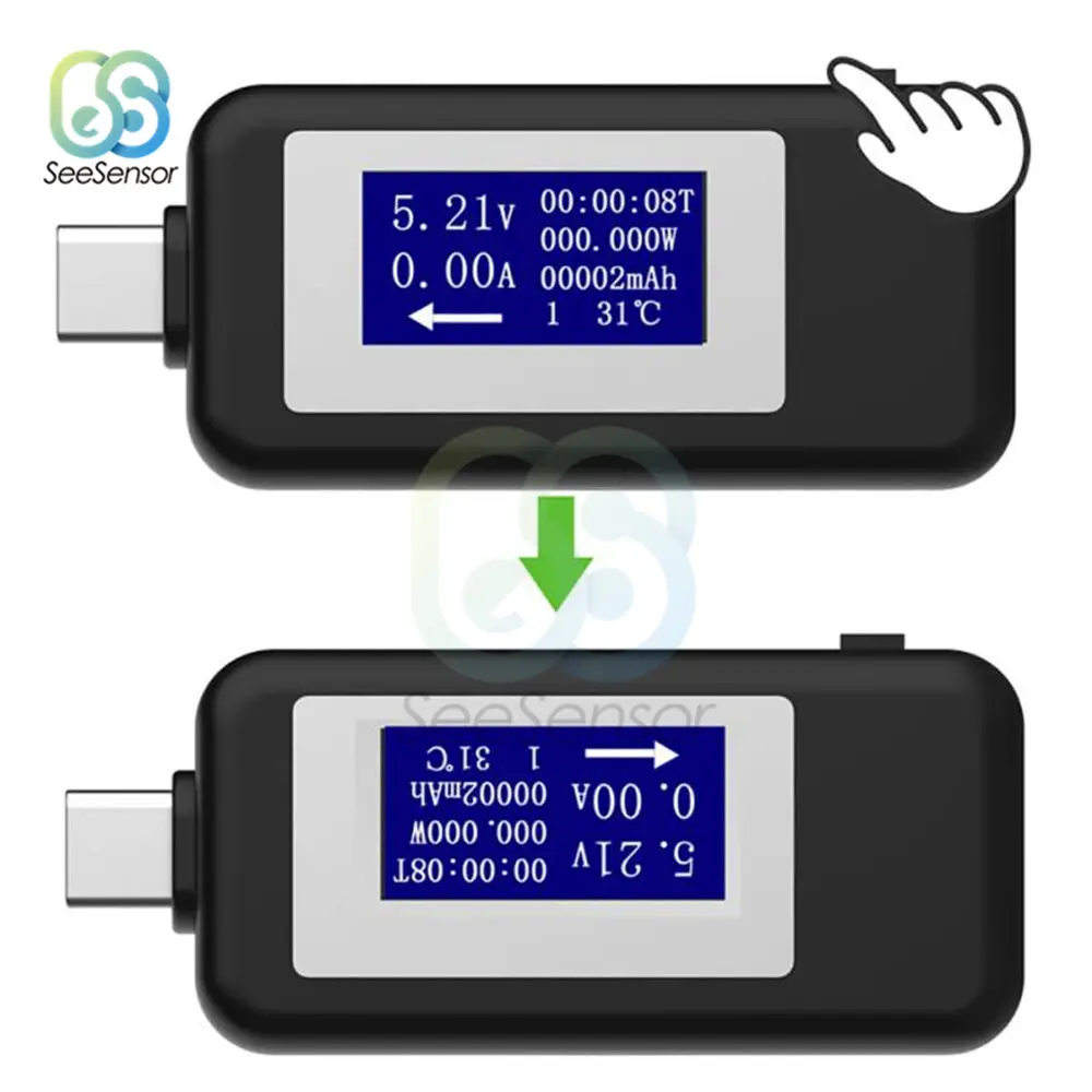 Многофункциональный USB тестер Type-c детектор зарядного устройства цифровой
