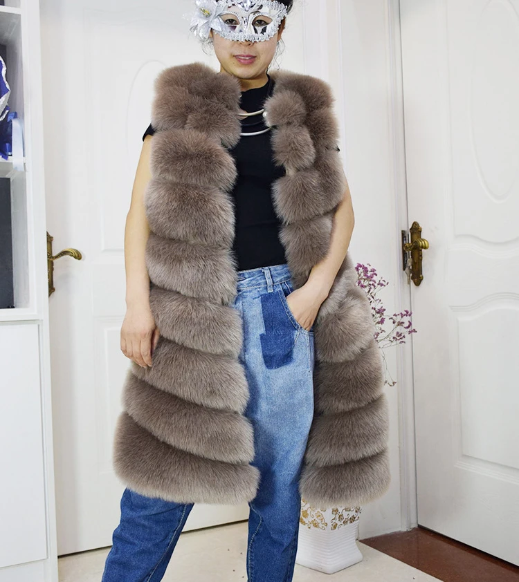 ZADORIN роскошное зимнее пальто женское длинное пальто из искусственного меха Veste Femme жилет из искусственного меха высокого размера плюс меховой жилет куртка