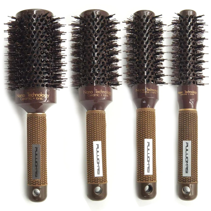 4 шт./компл. размера щетина и саржевая нейлоновая броши для завивки волос расчески