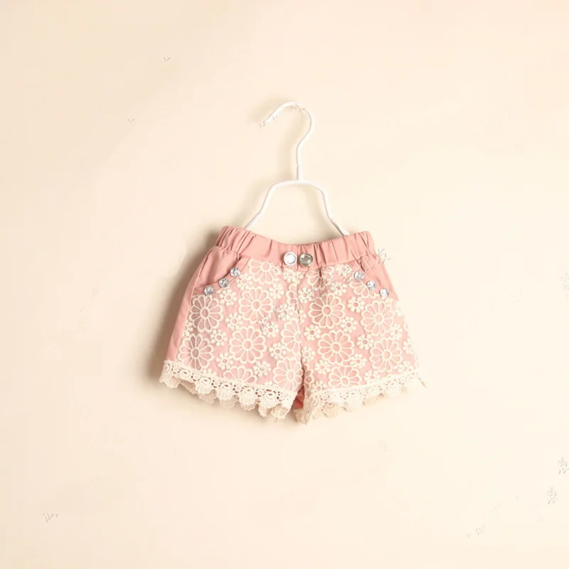 Кружевные модные шорты для девочек Летние Стильные Детские 2018 одежда высокого