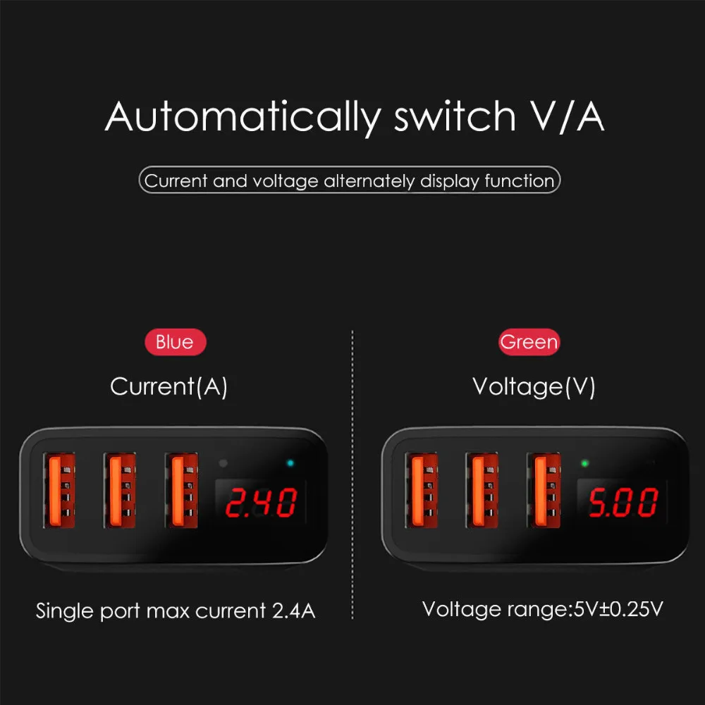 Быстрое зарядное устройство USB 3 4 а для зарядки аккумулятора телефона со