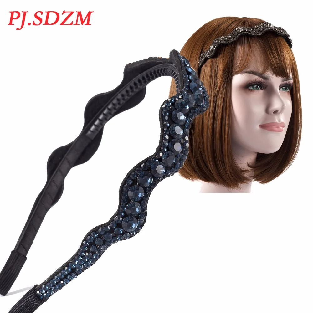 Модные женские аксессуары для волос PJ.SDZM роскошные повязки с кристаллами
