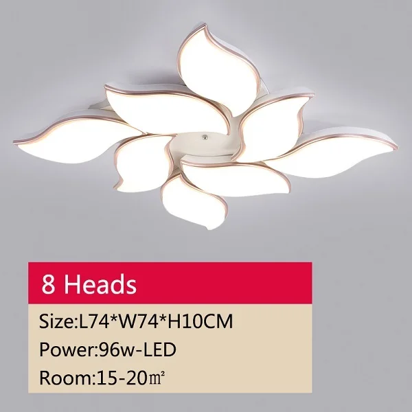 Dia74CM Современная светодиодная люстра lighttis Led Lustre с дистанционным управлением, акриловые лампы для гостиной, столовой, спальни, ресторана, светильники - Цвет абажура: Dia74CM