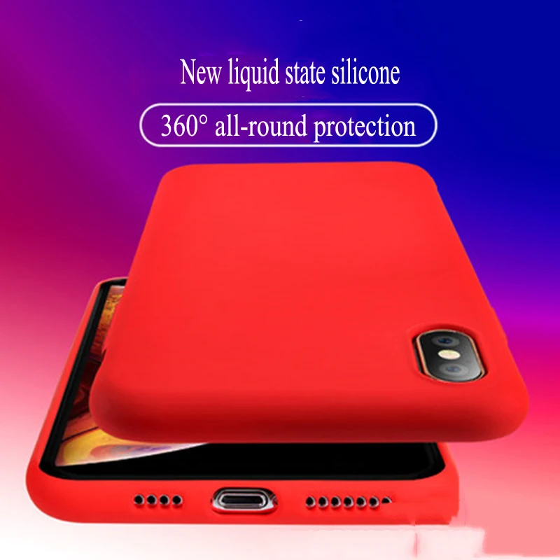Creative iPhone XR Mobile Shell Apple xs max Liquid State Silicone Phone Case iPhone6S/7/8plus Slim All-inclusive Cover | Мобильные