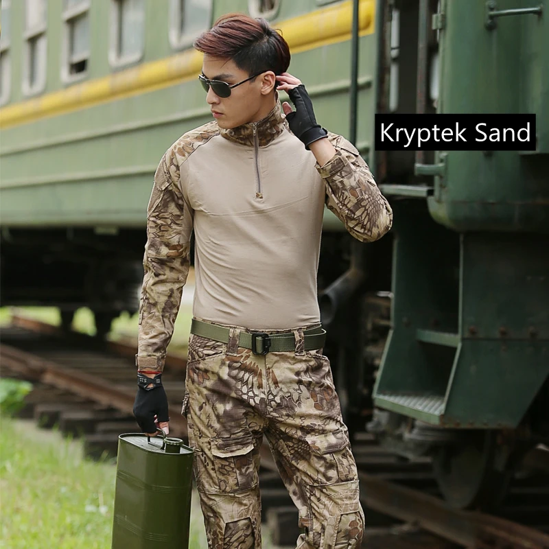 Летняя уличная тактическая форма Kryptek Камуфляжный костюм для мужчин армейская
