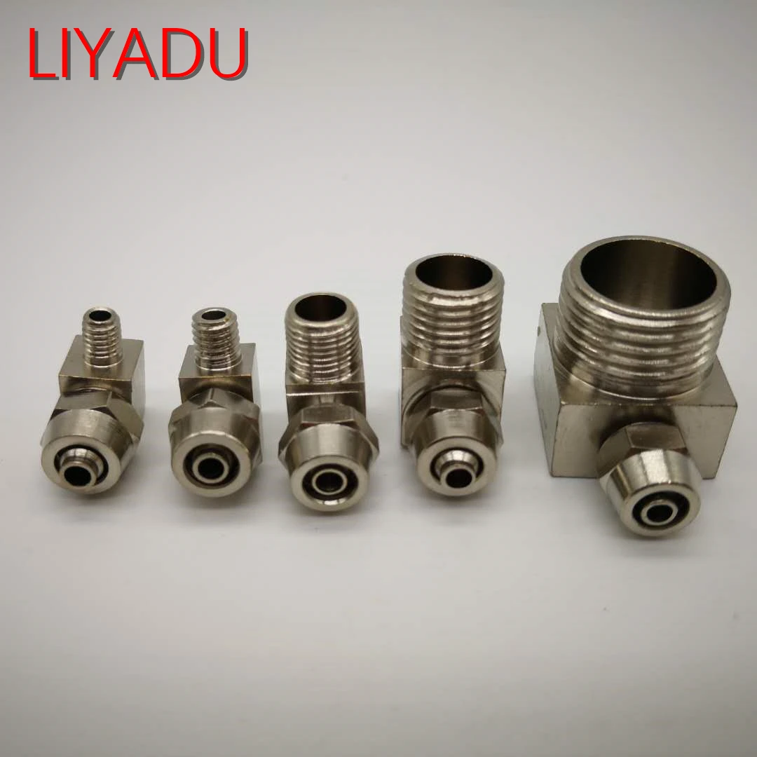 PL4 6 8 10 12 мм Труба для M5 M6 1/8 1/4 3/8 1/2 trachea Быстрый винтовой соединитель медные пневматические компоненты Быстрый Поворотный Шарнир pL