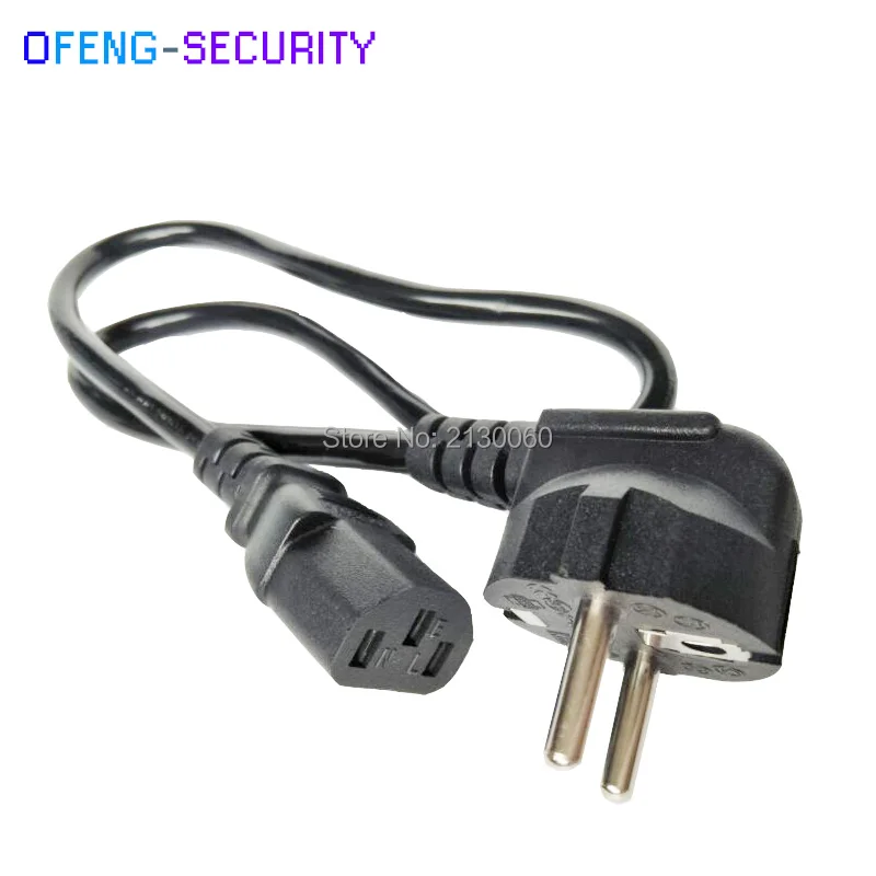 Штепсельная Вилка европейского стандарта шнур питания переменного тока 3