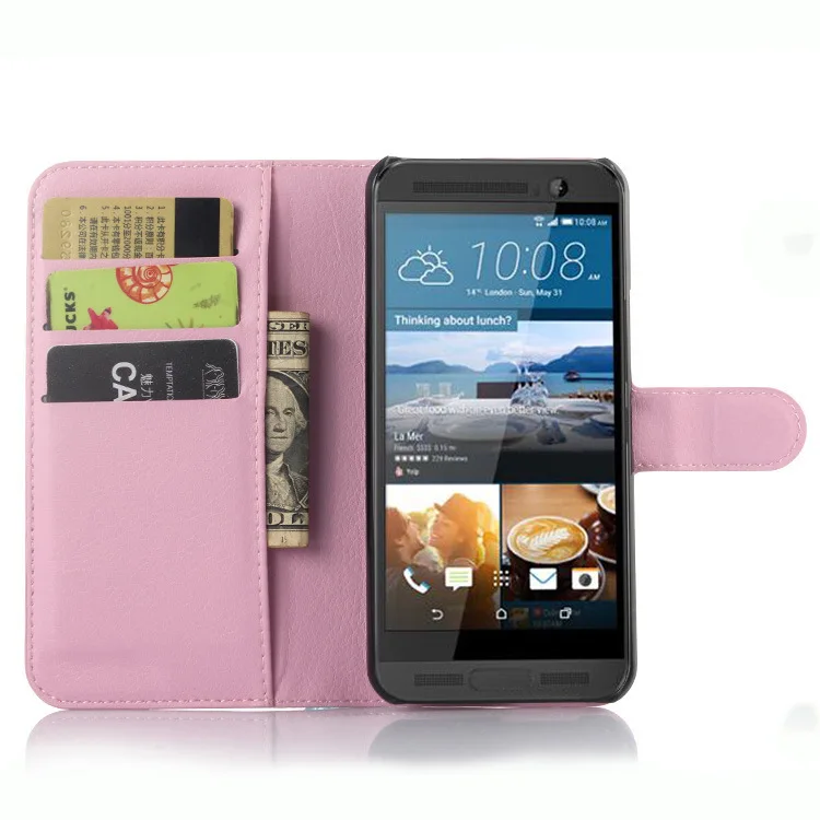 2015 новое прибытие pu кожаный бумажник чехол case для htc one me откидная крышка телефон