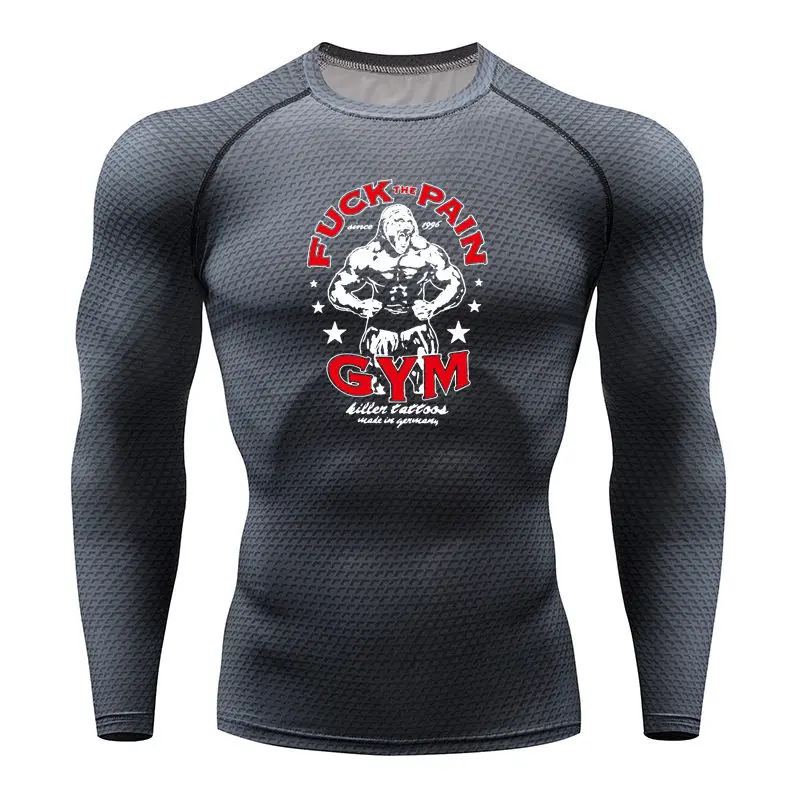 Мужская футболка для бега Gorilla Snake gym одежда для фитнеса Топ Рашгард одежда для футбола быстросохнущая спортивная мужская рубашка