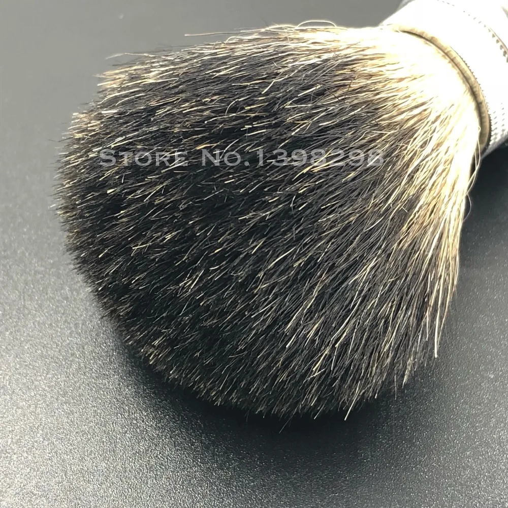 CSB дорожная Щетка для бритья Черный барсук Узелок волос 20 мм Алюминиевая Матовая