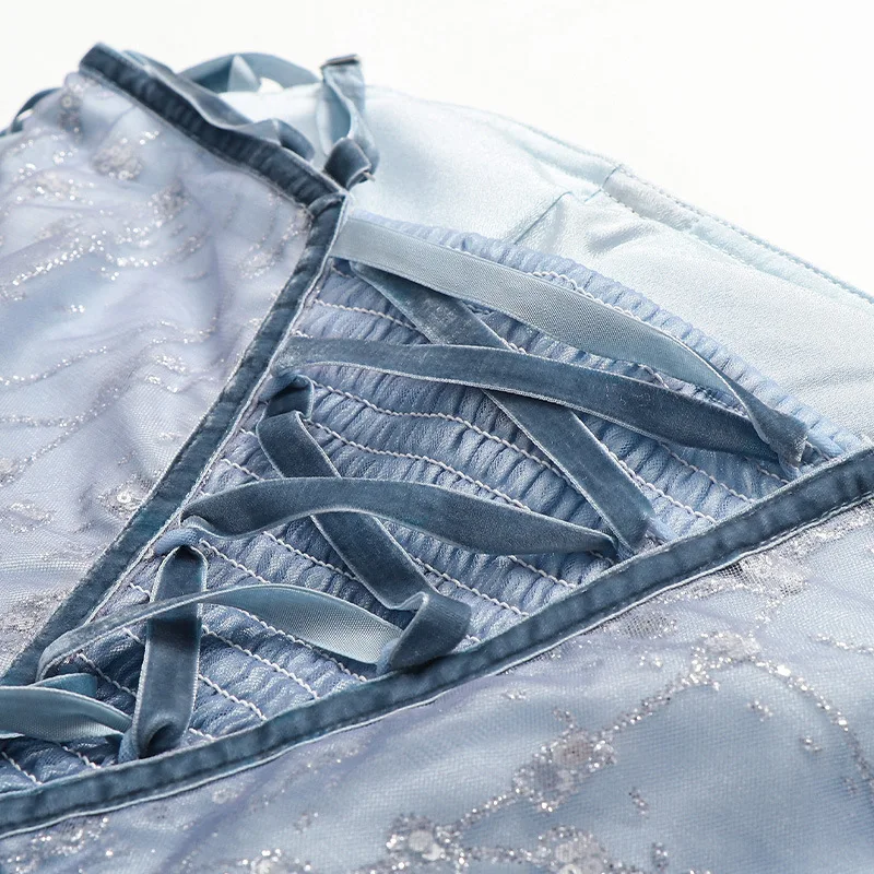 Новинка 2019 годовое платье для встречи летнее с сексуальными бусинами и блестками