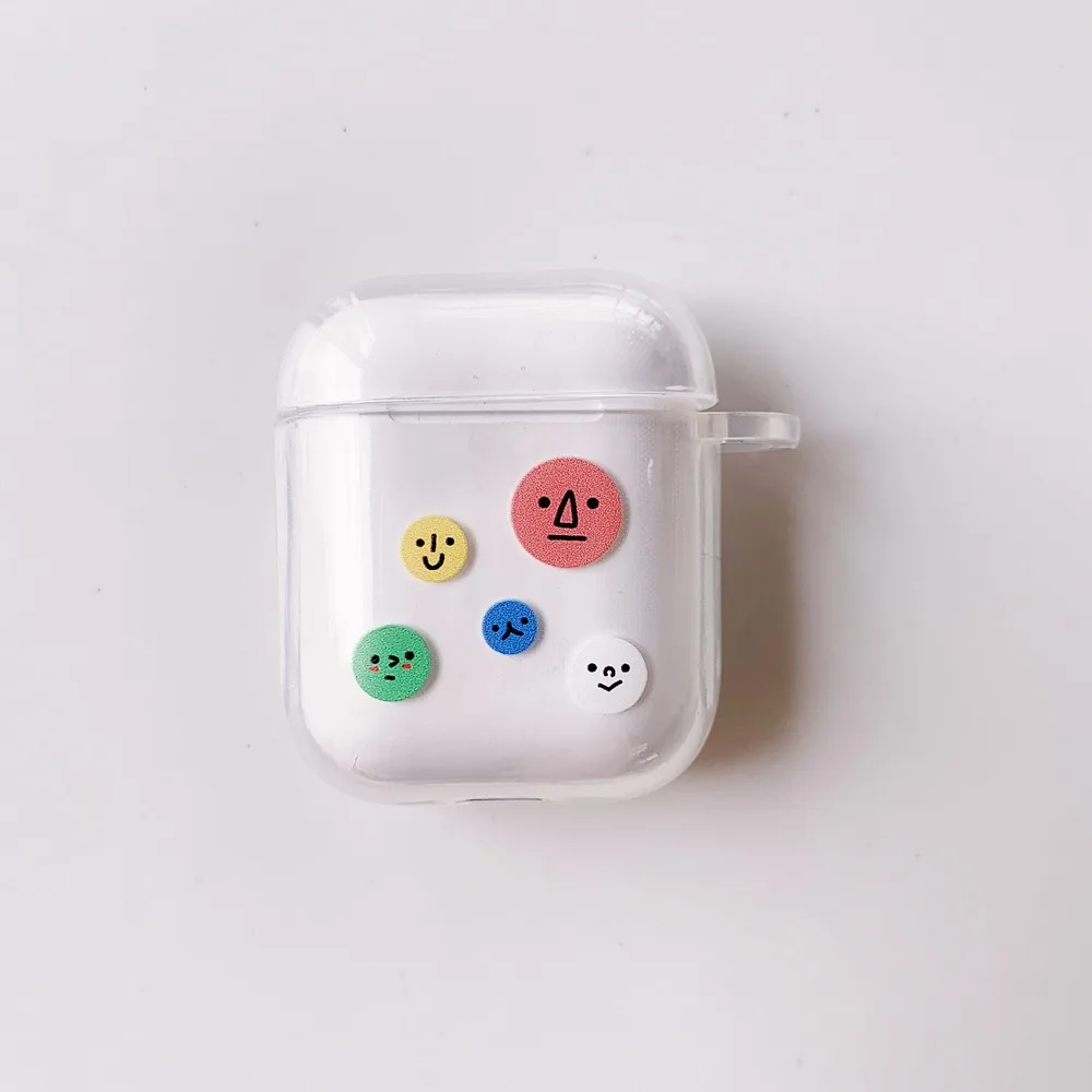 Мягкий прозрачный чехол для наушников из ТПУ с рисунком для Apple AirPods 1 2, проводная Беспроводная зарядная коробка, прозрачные чехлы, милый защитный чехол