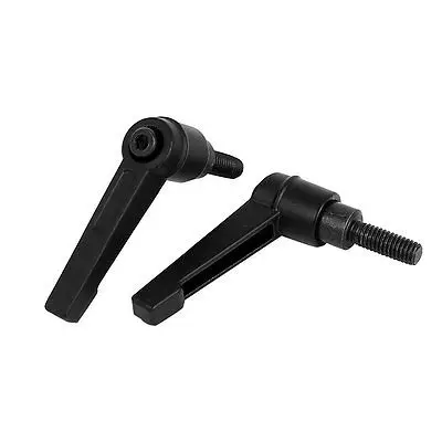 

M6 x 16mm Male Thread Lathe Machine Metal Adjustable Handle Lever Grip 2pcs