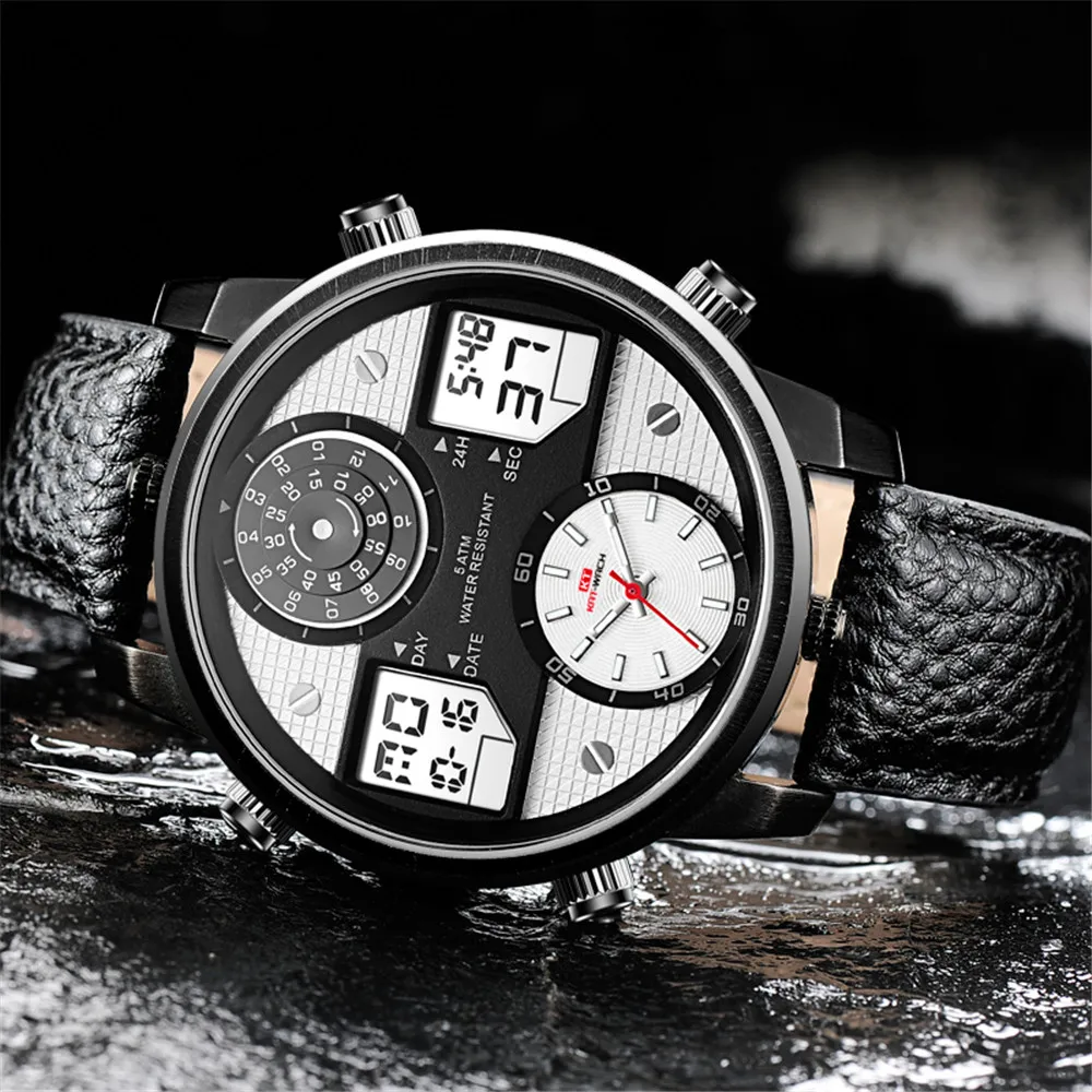Мужские часы Chronograp спортивные кварцевые многофункциональные деловые с золотыми