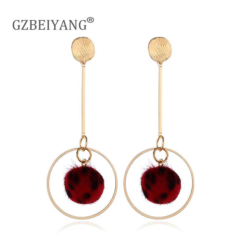 GZBEIYANG DIY модные ретро сплав Висячие леопардовые серьги для волос Этнические