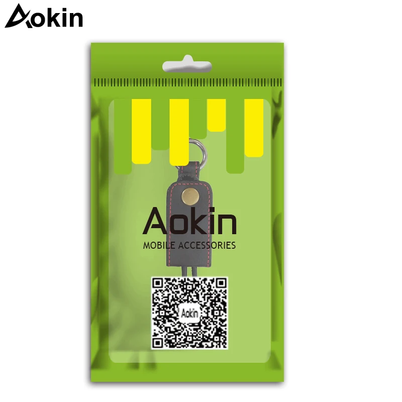 Кожаный брелок Aokin USB кабель Micro Type C для ключей Samsung Huawei Быстрая зарядка линия