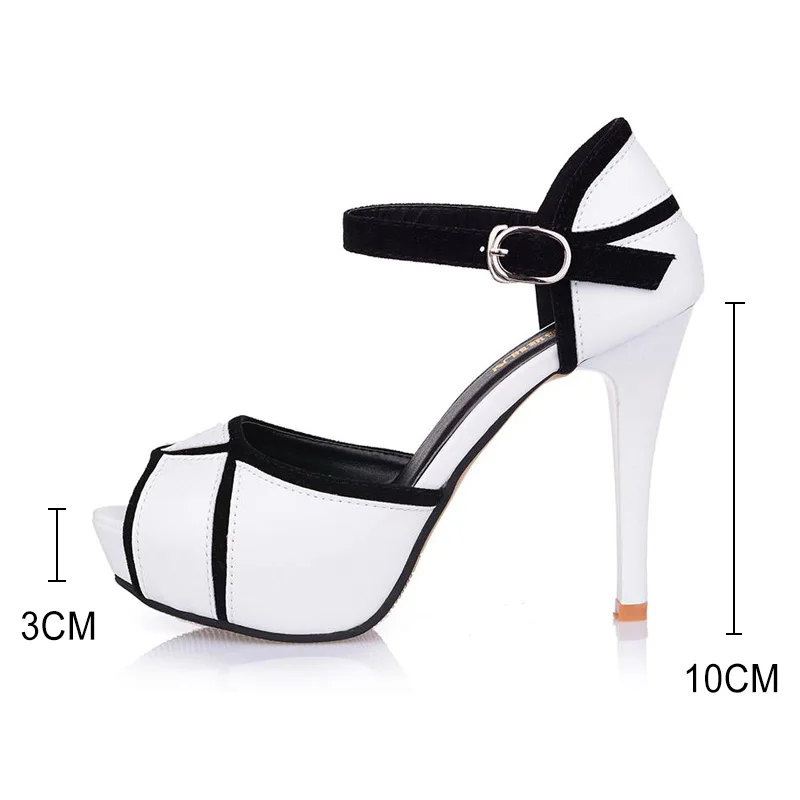 Туфли-лодочки женские на высоком каблуке пикантные сандалии с пряжкой открытый