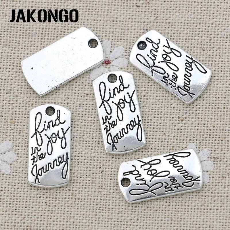 Подвеска радость в путешествии с покрытием антикварным серебром 20 шт. Подвески