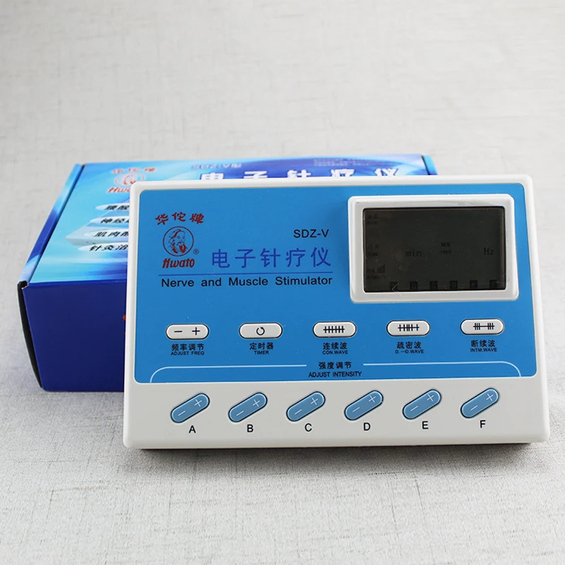 SDZ-V lcd электрическая акупунктура терапия нерва и мышц стимулятор здоровья. 6-канальный десятки массажер устройства