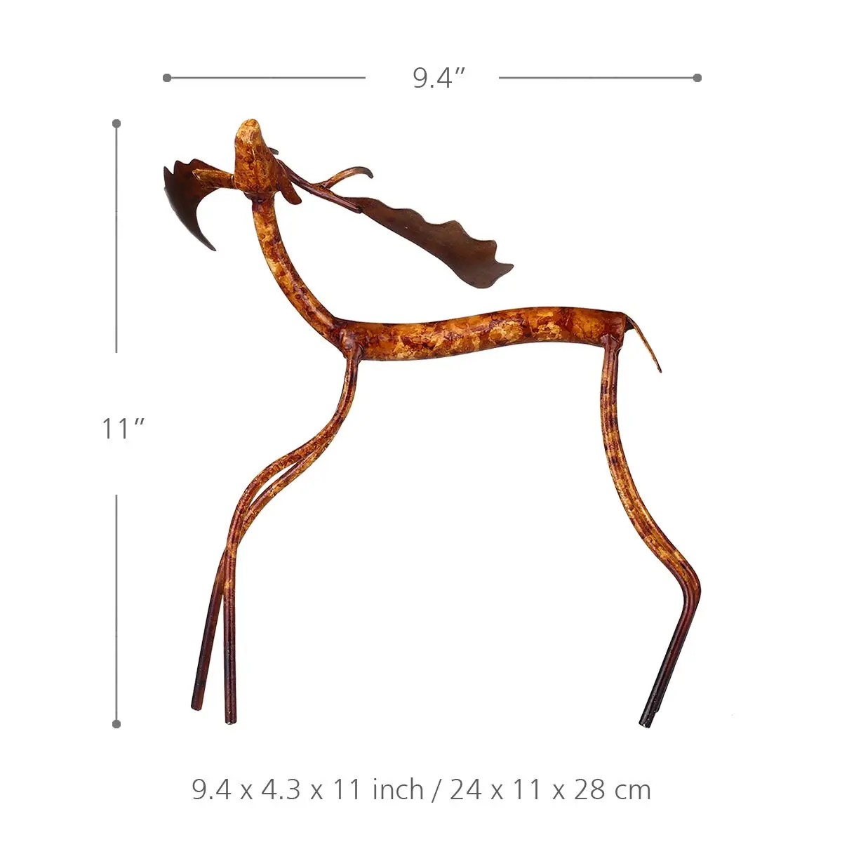 Tooarts Металлическая статуэтка головы лося для домашнего декора в