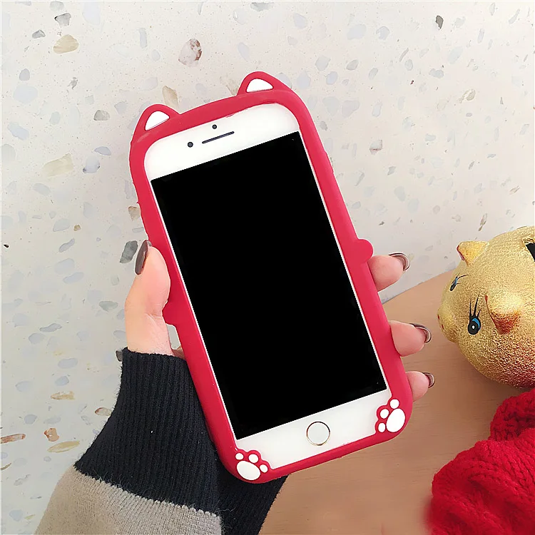 Мягкий чехол для iphone XS max Lucky Cat для iphone 11 pro max XR X 6 7 8 plus Maneki Neko праздничный мягкий чехол для телефона маленький колокольчик