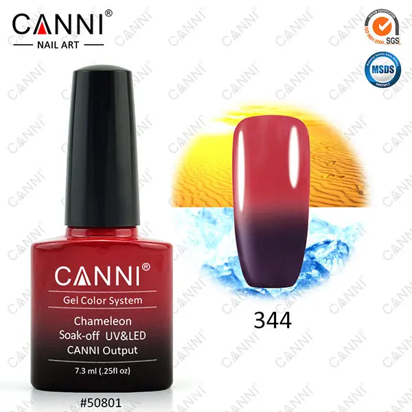 CANNI, термогель-лак, хамелеон, цвета, для дизайна ногтей, эмалевые гель, 7,3 мл, замачиваемый, УФ светодиодный, меняющий цвет, Гель-лак - Цвет: 344