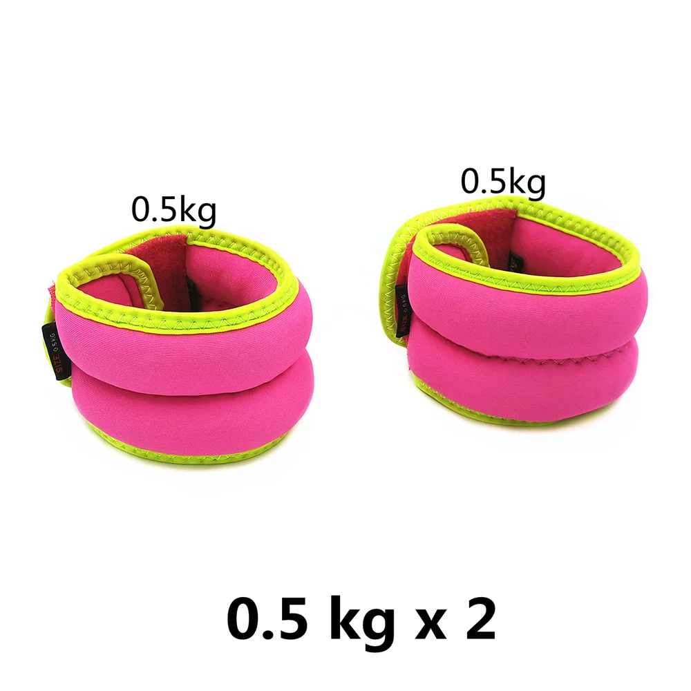0.5kg X2 1 пара, 1 кг/0,6 кг, Утяжелители на лодыжки для женщин и детей, Утяжелитель для фитнеса, Утяжелитель для песка, утяжелители, ремни, лучше всего для прогулок, бега, гимнастики - Цвет: 0.5kg X2