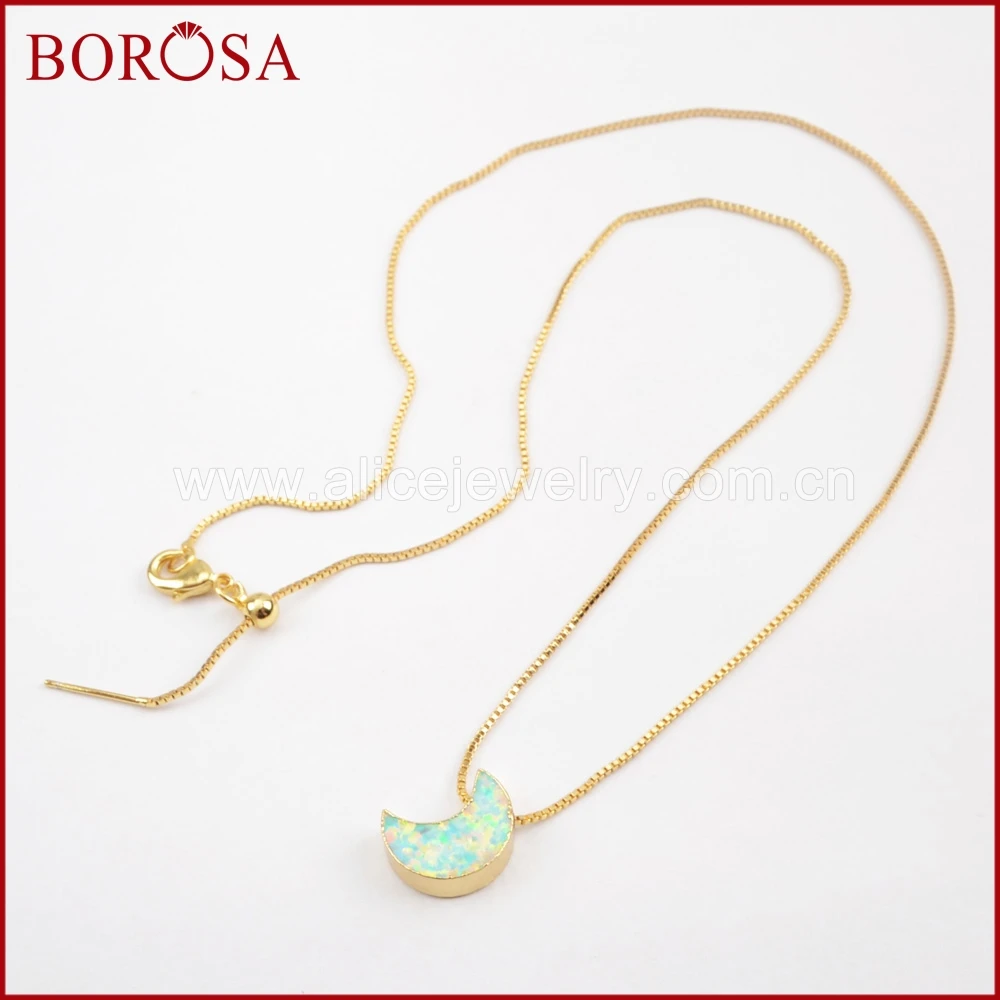 BOROSA 5/10 шт. смешанные Цвет Moon Форма золото Цвет белый/синий японский опал бусины ручной работы опал очарование ожерелья Самоцветы G1493