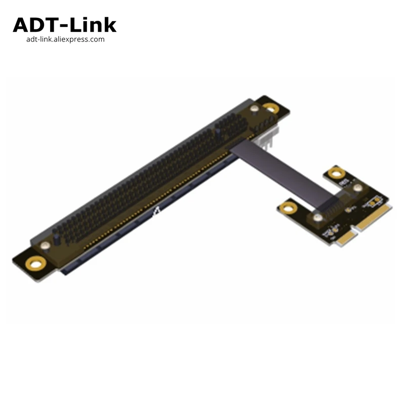 Riser PCIe 16x PCI E x16 к Mini половинный mPCIe adapter Card elbow design Gen3.0 кабель 128 Гбит/с 16