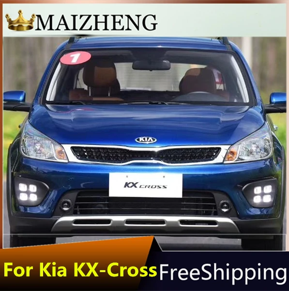 Автомобиля 12V DRL Дневной свет лампы для России KIA RIO X-Line Выделите вождения авто Габаритные огни на дневные ходовые огни супер яркий