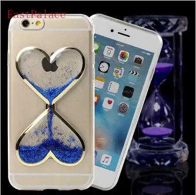 Жидкий стеклянный песок Прозрачный чехол для I Phone 7 Apple IPhone 8 6 6s Plus plus телефона