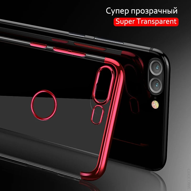 Чехол CHOEOIWE Plating Soft для Huawei Honor 9 Lite 9lite, силиконовый прозрачный чехол для задней панели телефона.
