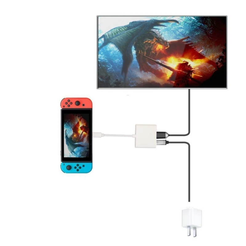 USB C к HDMI USB3.0 цифровой AV многопортовый адаптер зарядное устройство конвертер для