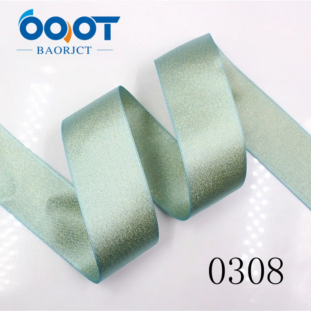 Двухсторонняя Золотая лента OOOT BAORJCT 1712293 38 мм 10 ярдов Термотрансферная печатная