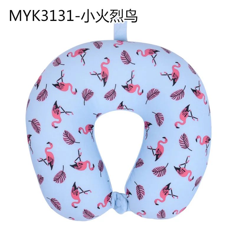 Small Flamingo 1 шт. принт подушки с узором u-образная Шейная подушка для путешествия Подушка самолет шаблон автомобиля шеи Защита с губчатым наполнителем подушка с наполнителем - Цвет: Small Flamingo