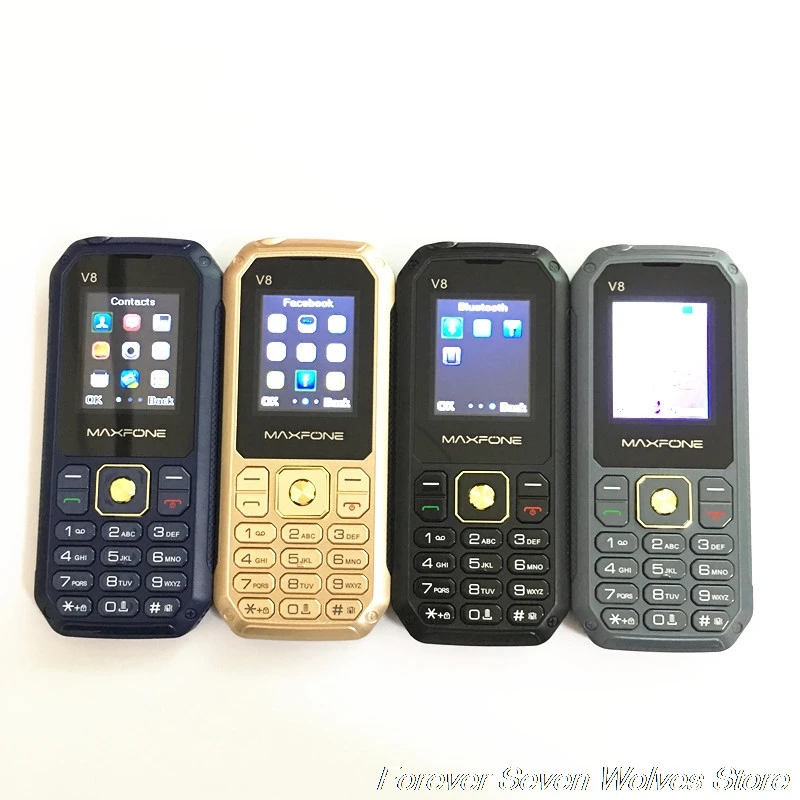 GSM 2G телефон V8 с двумя sim картами для пожилых людей 2000 мА/ч аккумулятор Поддержка