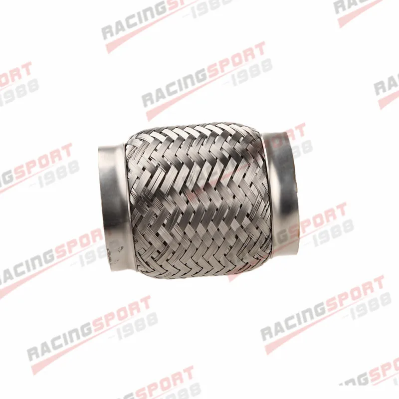 

2.25" Exhaust Flex Pipe 4" Length Stainless Steel Coupling Interlock