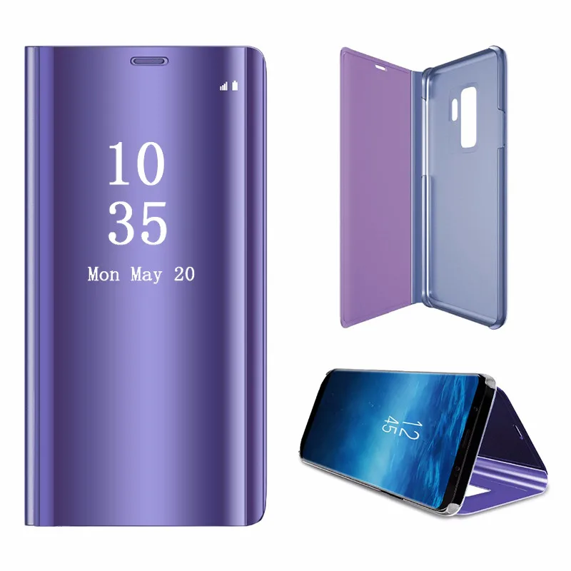 Зеркальный смарт-чехол для Samsung Galaxy S10 Plus S9 S8 S7 Note 9 8 A50 чехол Huawei P20 Lite P30 Pro умный Oneplus