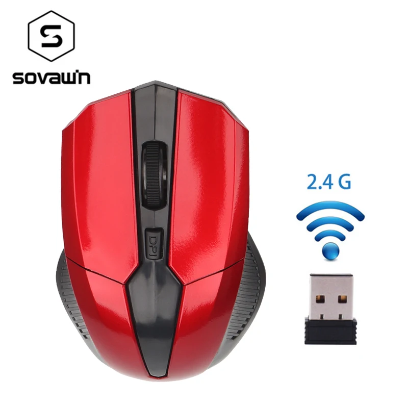 ПК беспроводной оптический компьютер 2 4G USB мини 1600 точек/дюйм 6 кнопок игровая
