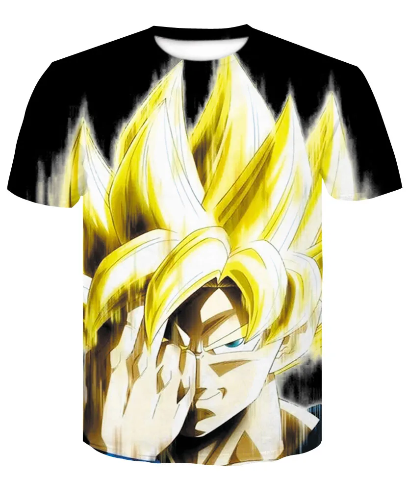 18 Dragon Ball Z футболки мужские летние модные 3D принт Супер Saiyajin Сон Гоку черные Zamasu Вегета Дракон футболки топы - Цвет: 18
