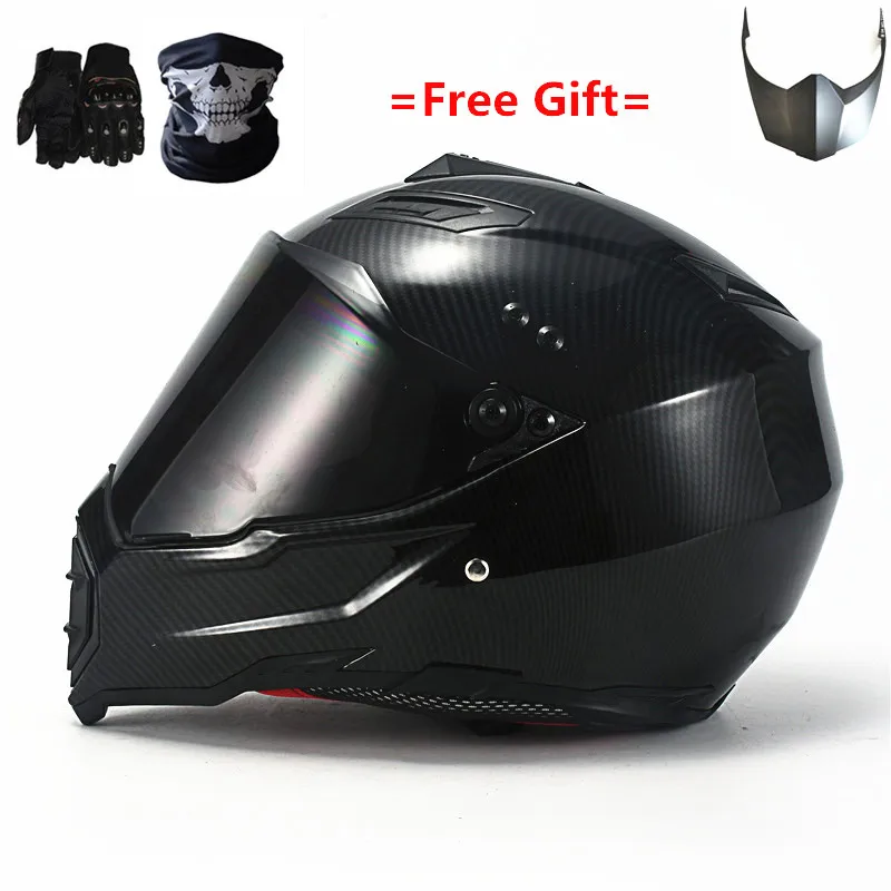 Mate черный двойной спортивный бездорожье мото rcycle шлем Dirt Bike ATV D.O.T Сертифицированный(M, синий) Полное Лицо casco для moto Sport - Цвет: ABS material GLoss