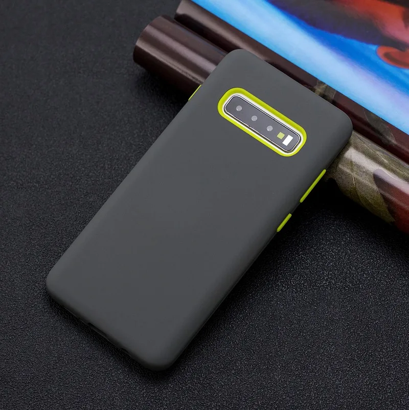 Plain Shockproof Silicone PC Soft Case For Samsung S10 Lite Plus S9 Note 8 9 | Мобильные телефоны и аксессуары